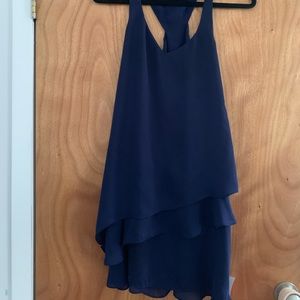 Navy Parker ruffle dress